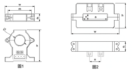 開口式交直流比流器尺寸圖