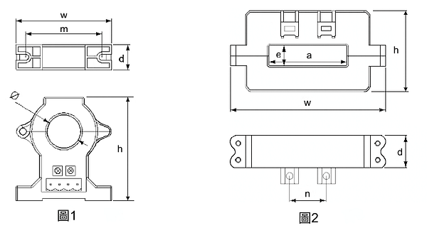 開口式交直流比流器尺寸圖