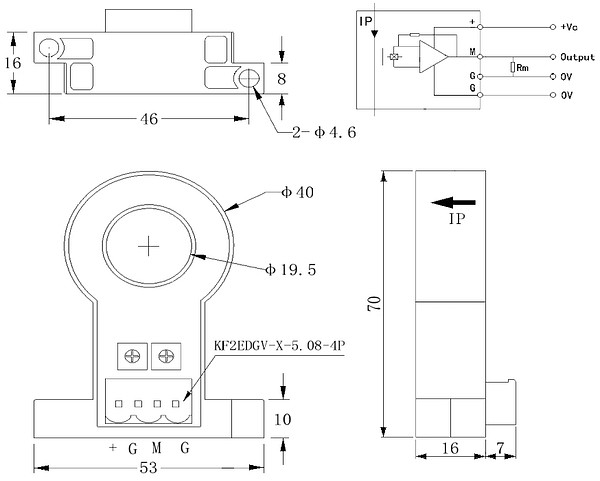 HKC20E直流表流器尺寸圖
